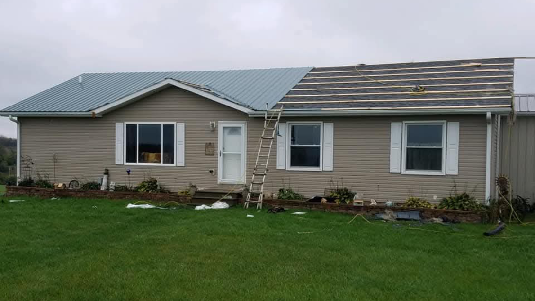 Metal over roof installation project